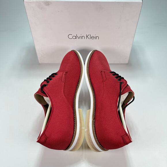 Calvin Klein Aggussie Nylon Brick Red Casual Oxford Dress Shoes Men\'s Size 9M main image 4